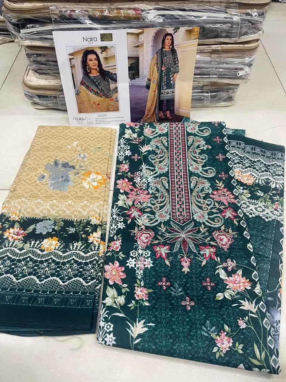 NAIRA VOL 78 BY BELLIZA PURE COTTON DRESS MATERIALS