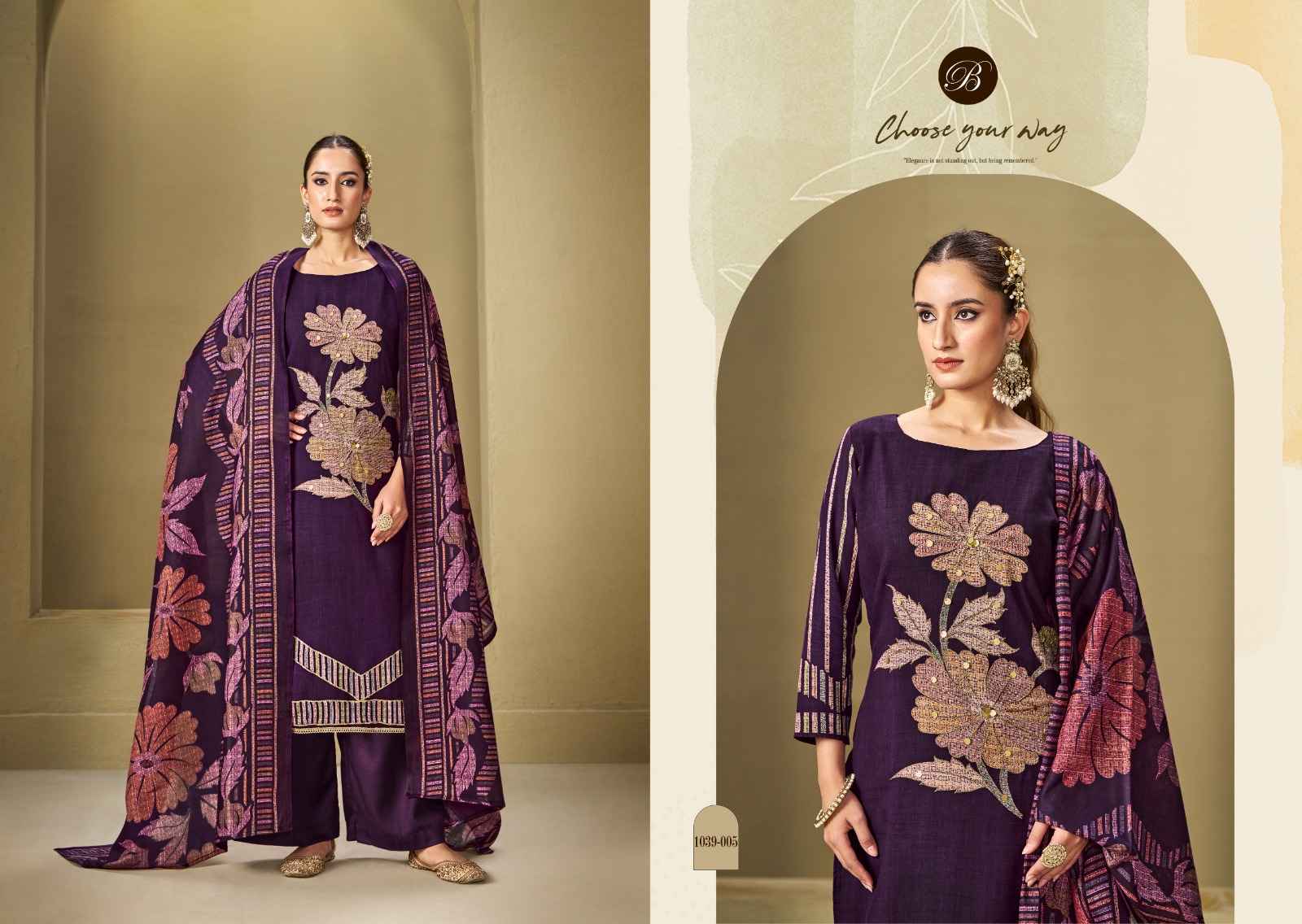 BELLIZA DESIGNER STUDIO MANZIL PURE VISCOSE RAYON DRESS MATERIAL