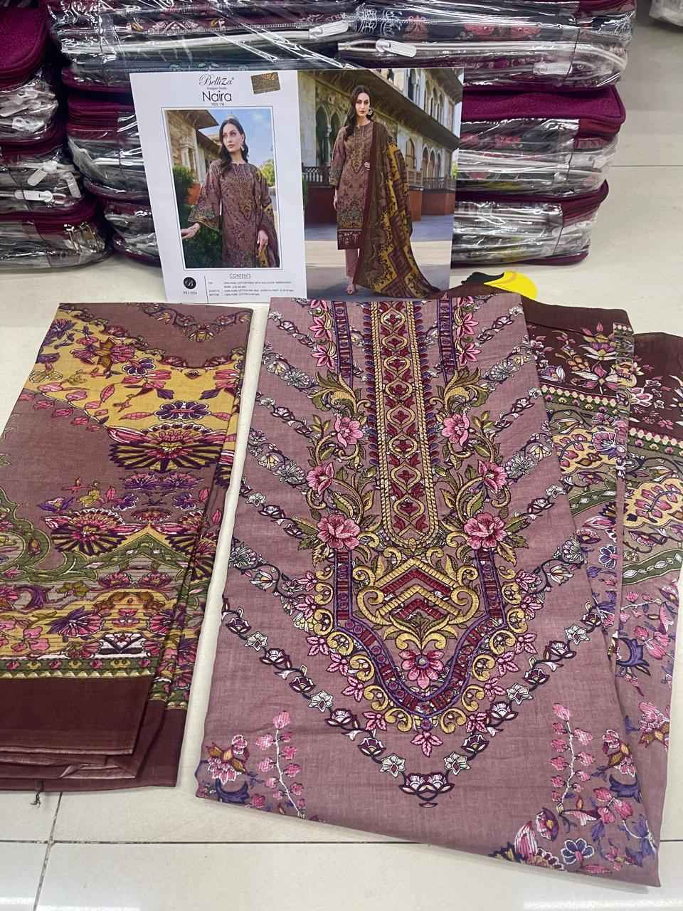 NAIRA VOL 78 BY BELLIZA PURE COTTON DRESS MATERIALS